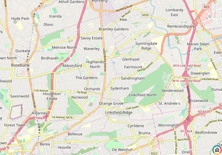 Map location of Rouxville - JHB